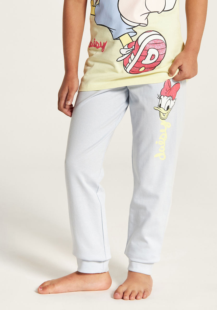 Disney Daisy Duck Print T-shirt and Pyjama Set-Nightwear-image-3