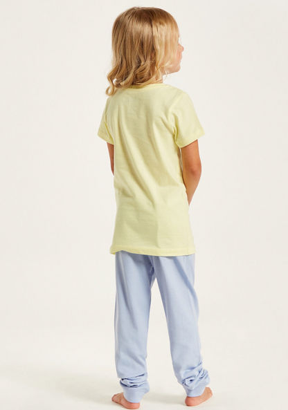Disney Printed Crew Neck T-shirt and Pyjama Set