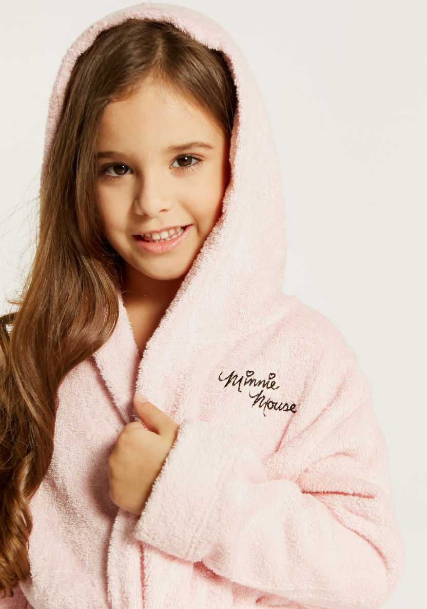 Disney Minnie Mouse Bathrobe with Hood and Tie-Ups-Towels and Flannels-image-2