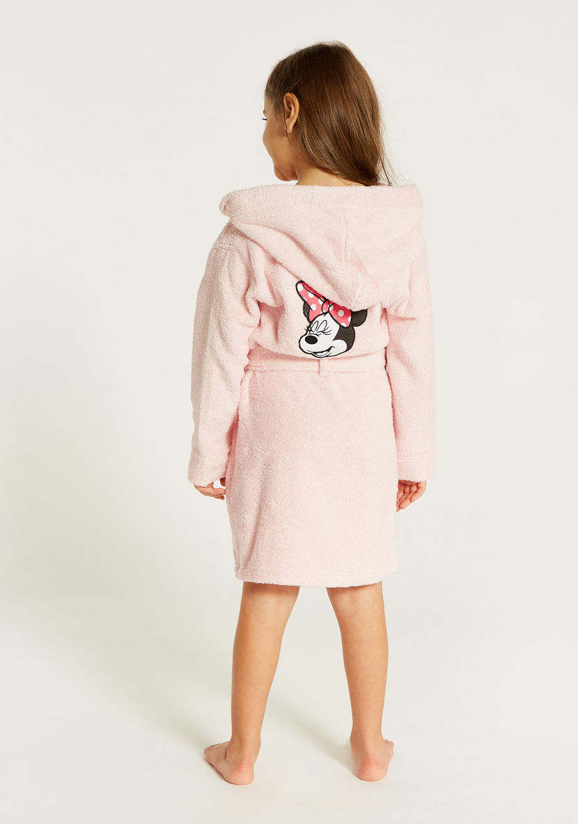 Disney Minnie Mouse Bathrobe with Hood and Tie-Ups-Towels and Flannels-image-3