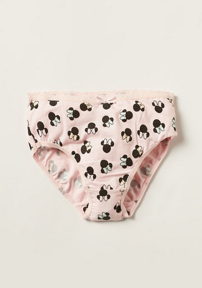 Disney Minnie Mouse Print Briefs with Elasticated Waistband - Set of 3