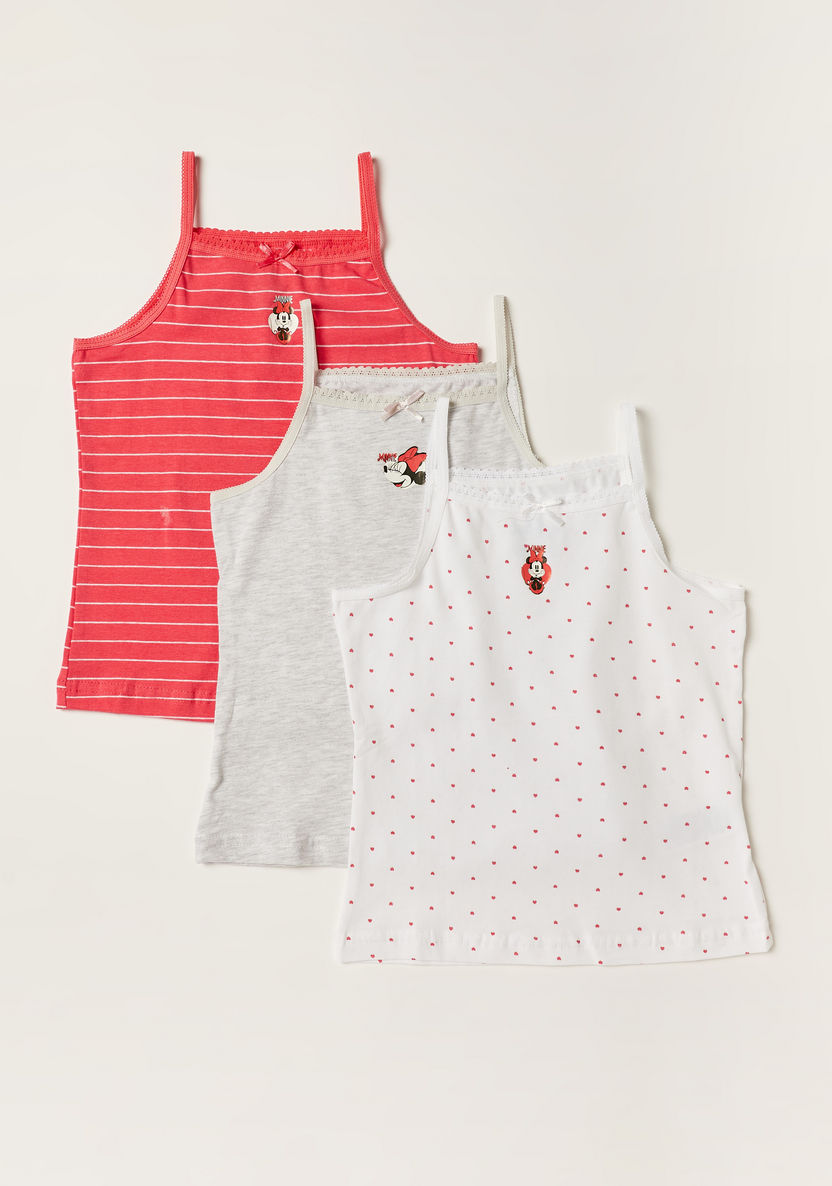 Minnie Mouse Print Vest with Spaghetti Straps - Set of 3-Vests-image-0