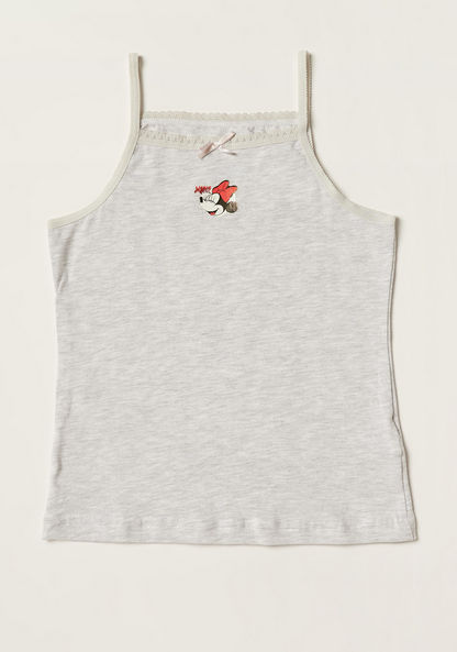 Minnie Mouse Print Vest with Spaghetti Straps - Set of 3