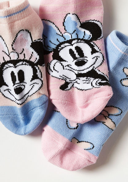 Disney Minnie Mouse Print Ankle Length Socks - Set of 3-Socks-image-1