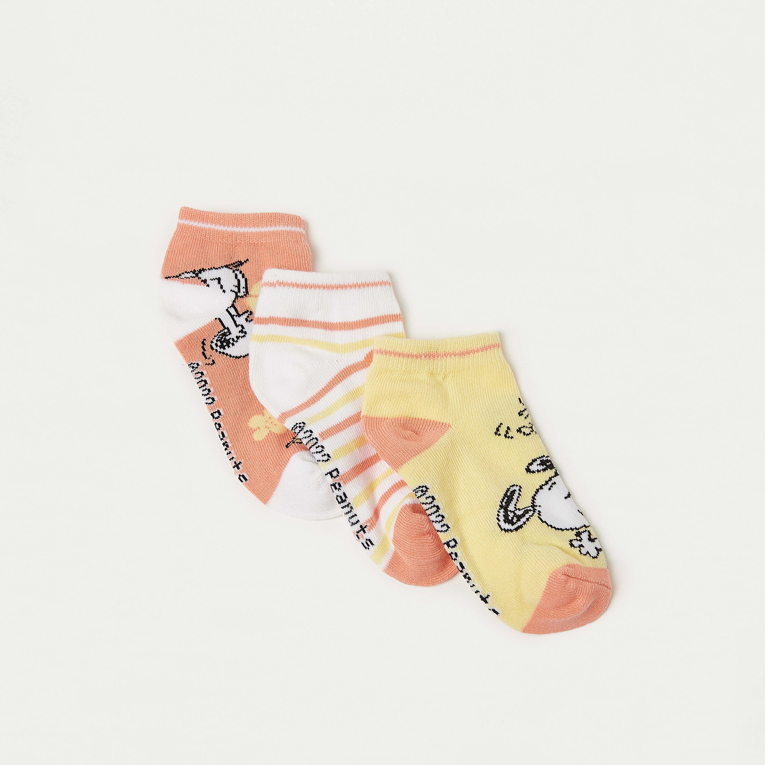 Peanuts Print Socks - Set of 3-girls-accessories-socks-image-2
