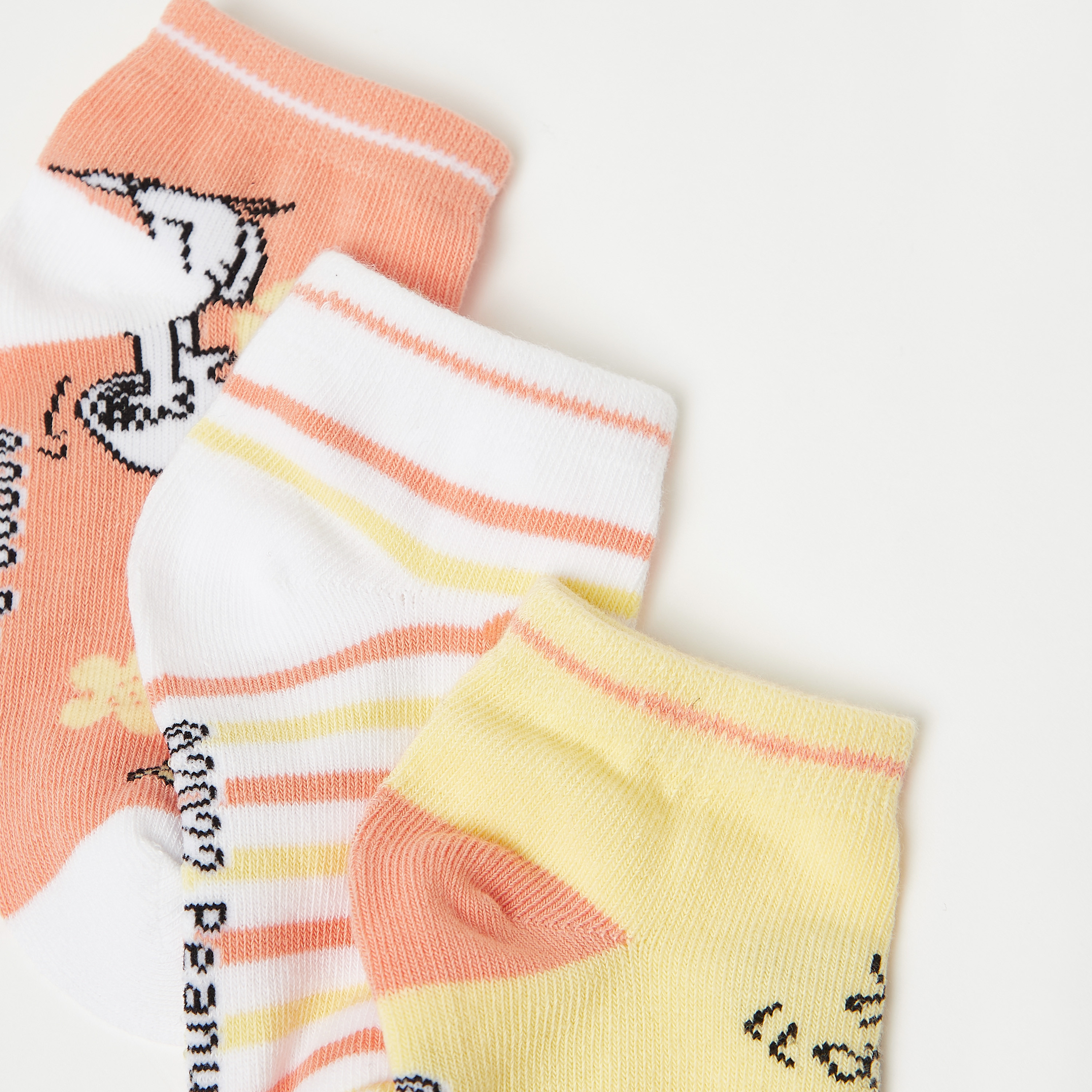 Peanuts Print Socks - Set of 3-girls-accessories-socks-image-3