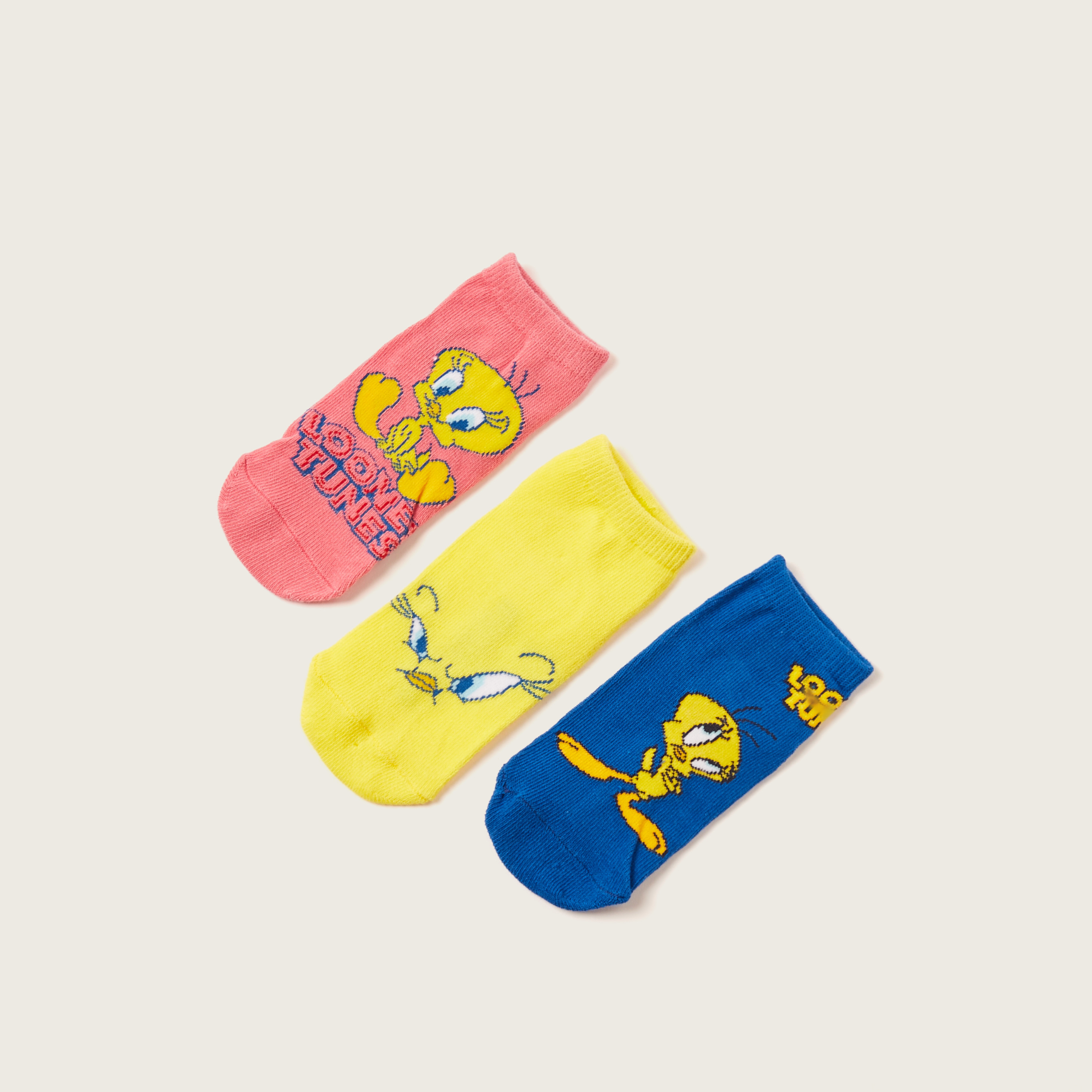 جوارب بطبعات لوني تيونز - طقم من 3 أزواج-girls-accessories-socks-image-2