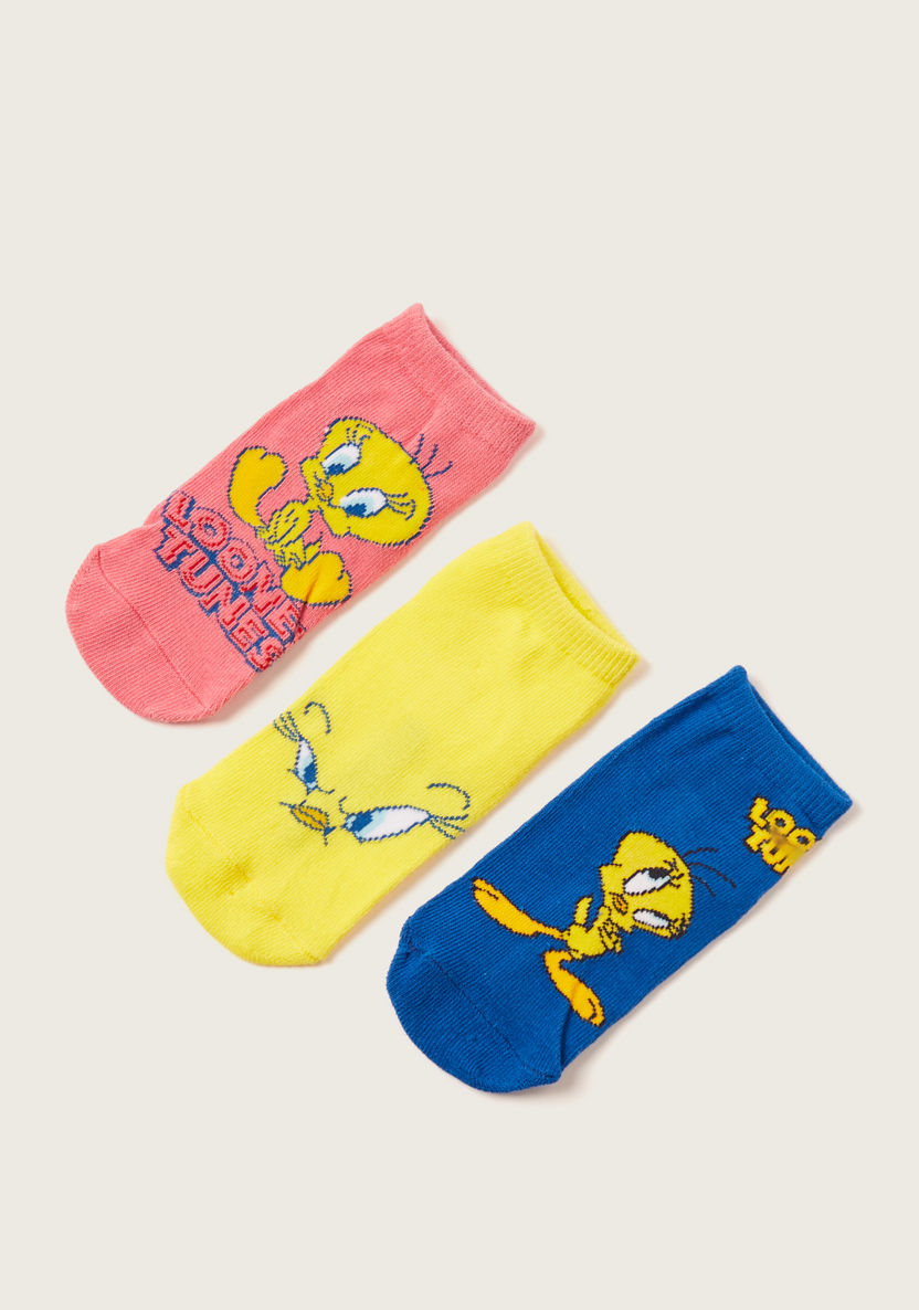Looney Tunes Print Socks - Set of 3-Socks-image-1