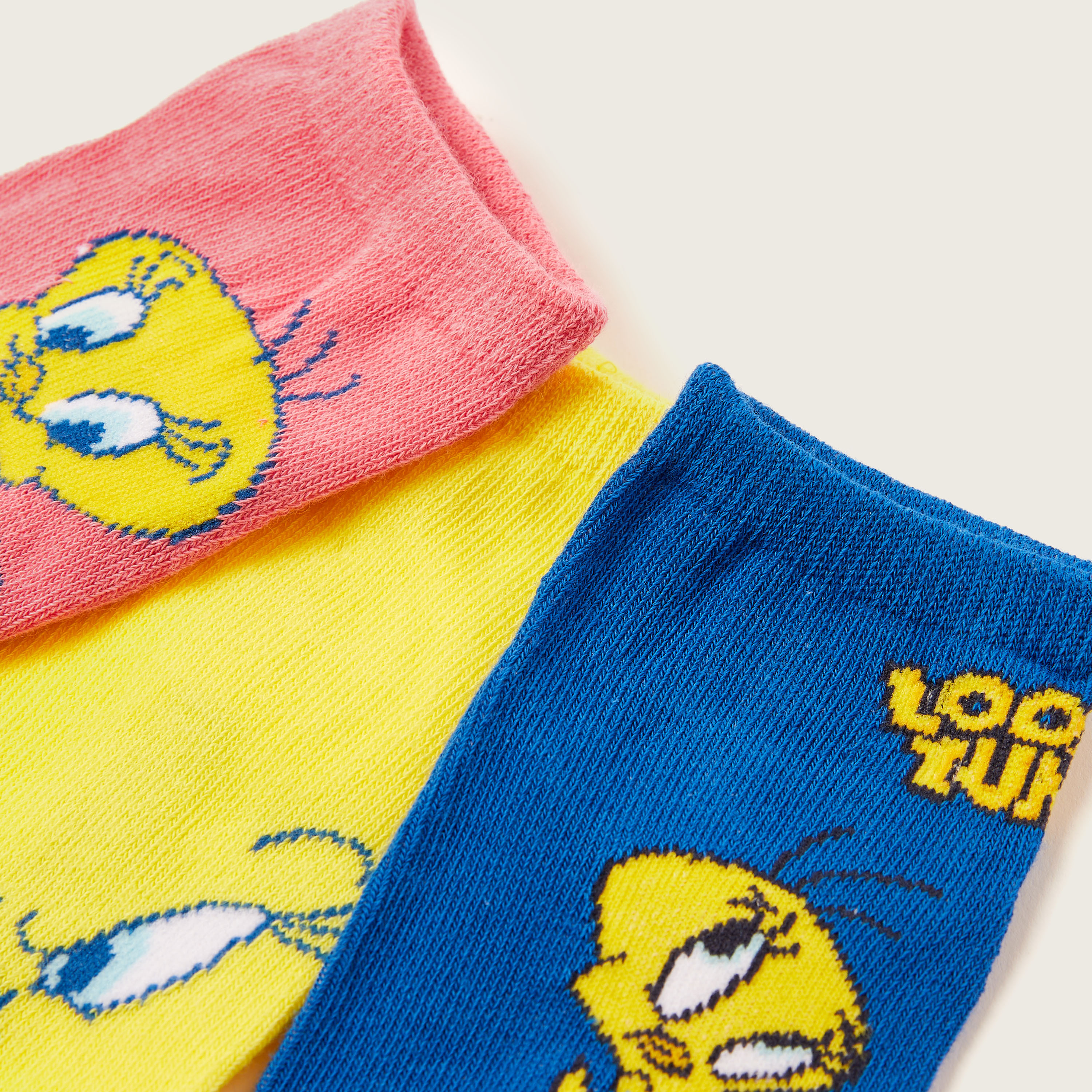جوارب بطبعات لوني تيونز - طقم من 3 أزواج-girls-accessories-socks-image-3