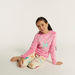 Juniors Cat Print Long Sleeves T-shirt and Pyjama Set-Nightwear-thumbnailMobile-0