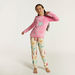 Juniors Cat Print Long Sleeves T-shirt and Pyjama Set-Nightwear-thumbnail-1