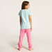 Juniors Printed Round Neck T-shirt and Pyjama Set-Clothes Sets-thumbnailMobile-4