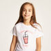 Juniors Printed Crew Neck T-shirt and Capri Set-Nightwear-thumbnail-2