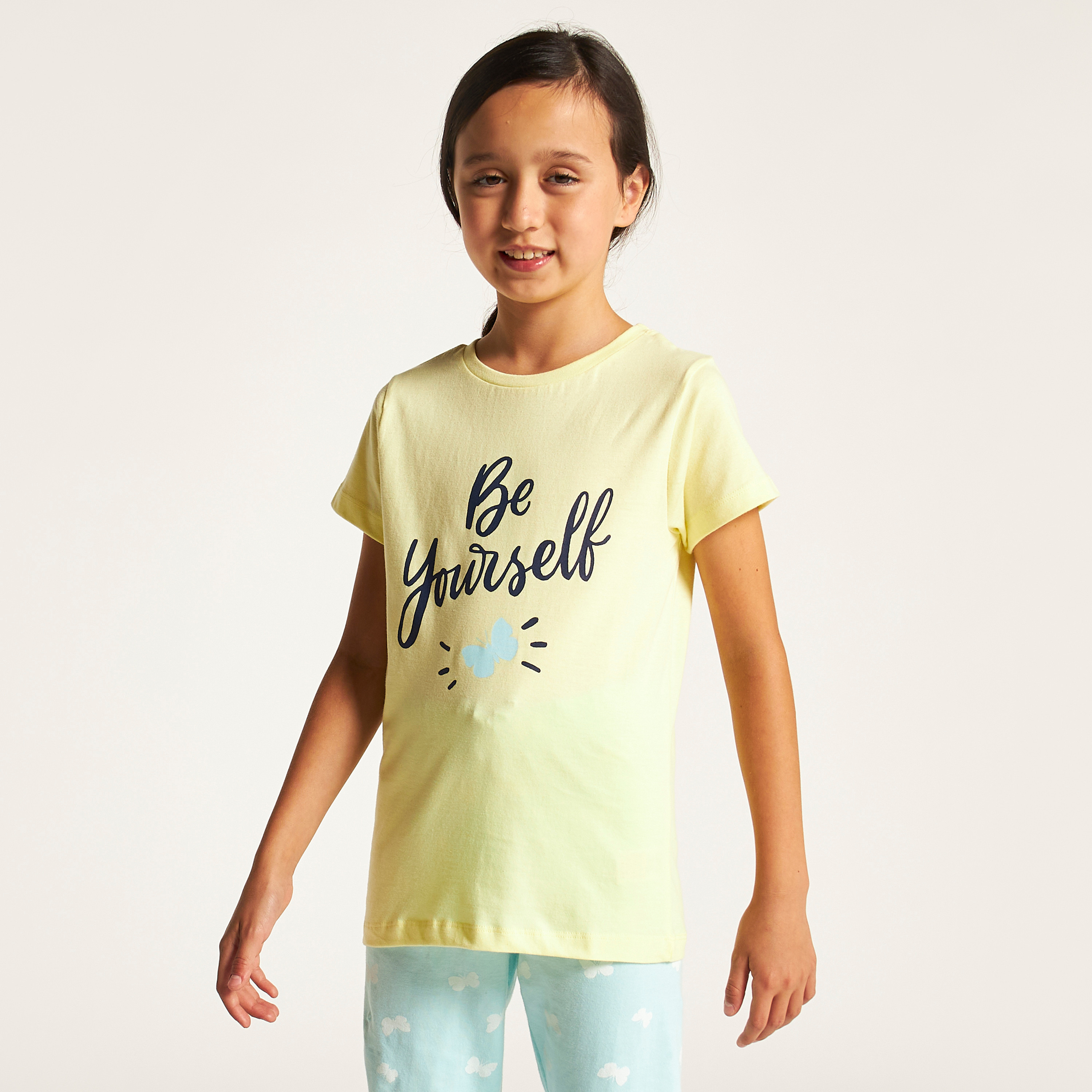 طقم بنطلون بيجاما وتيشيرت بياقة ضيقة وطبعات من جونيورز-girls-clothing-nightwear-image-3