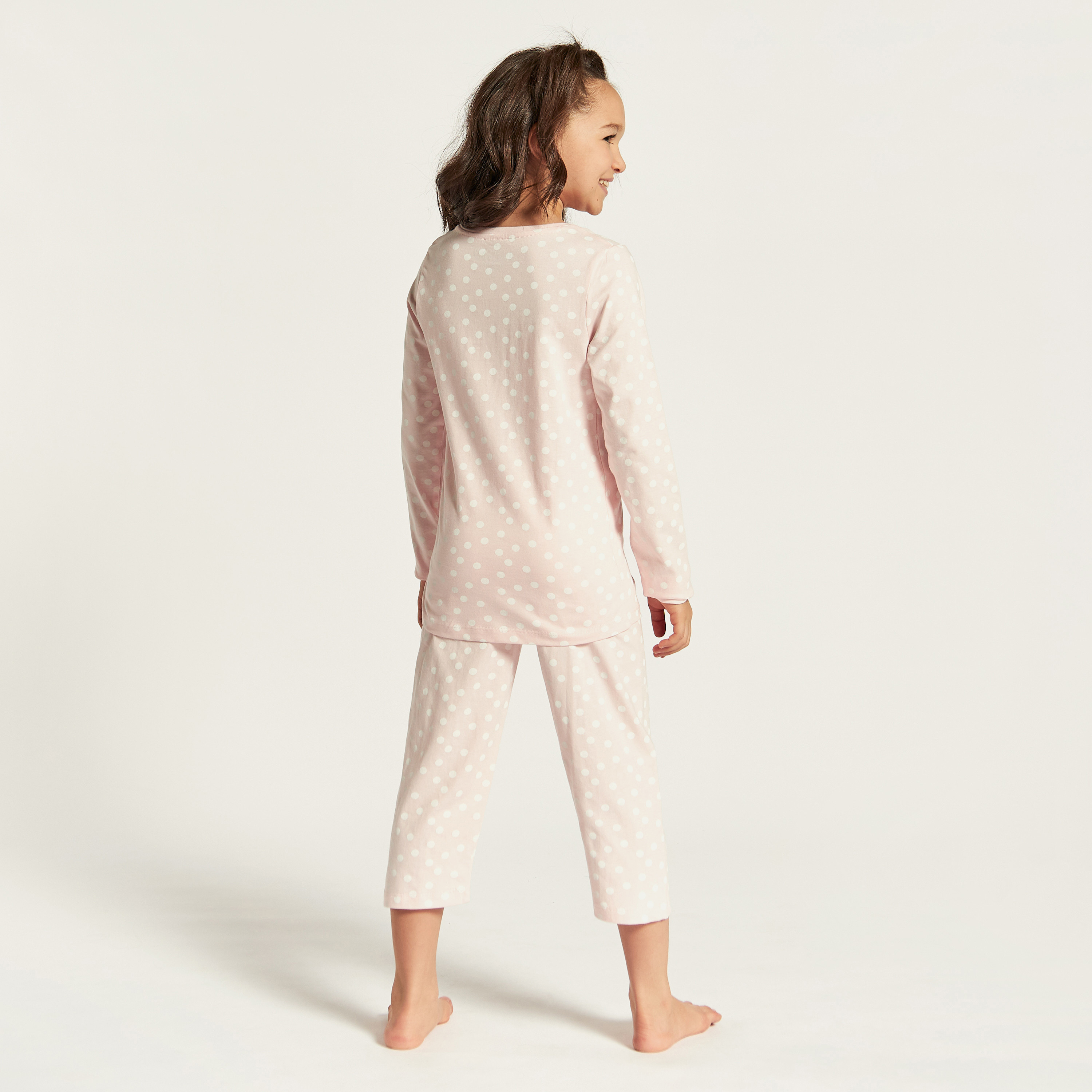 Juniors Printed T-shirt and Elasticated Pyjamas - Set of 3-girls-clothing-nightwear-image-7