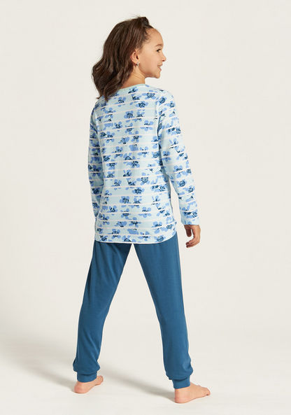 Juniors Printed T-shirt and Elasticated Pyjamas - Set of 3
