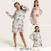 Juniors Printed Night Dress with Long Sleeves - Set of 2-Nightwear-thumbnail-0