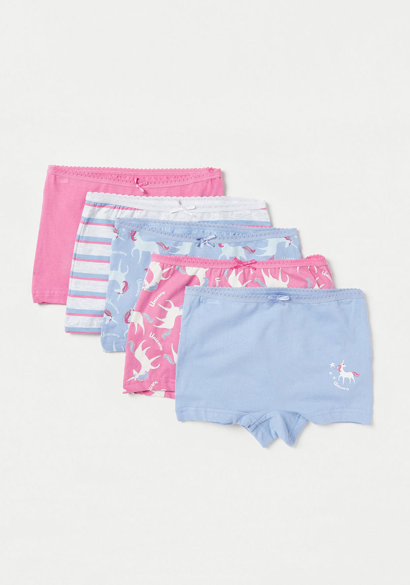 Printed Boyshort Panty, AOP Pink Unicorn Printed Boyshort Panty, AOP Pink Unicorn