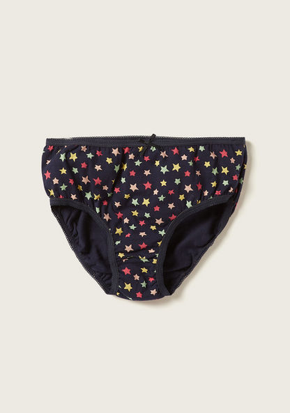 Juniors Printed Briefs with Bow Detail - Set of 5