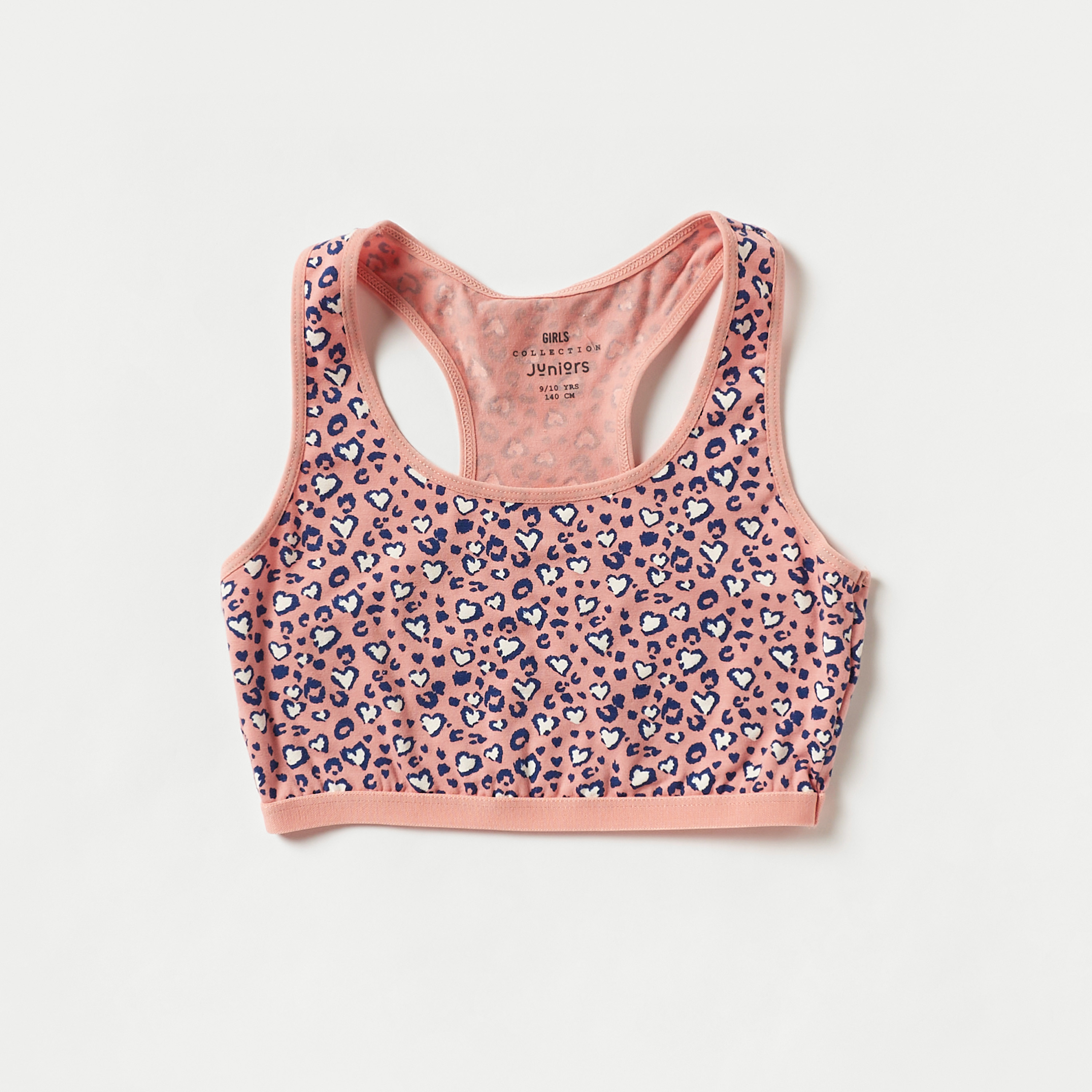 Juniors Printed Sports Bra with Racer Back - Set of 2-girls-clothing-innerwear-bras-image-2