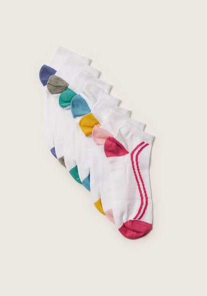 Juniors Striped Ankle Length Socks - Set of 7-Socks-image-1