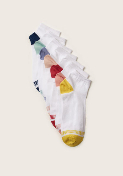 Juniors Colour Block Ankle Length Socks - Set of 7-Socks-image-1