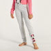 Minnie Mouse Print Long Sleeve T-shirt and Pyjama Set-Nightwear-thumbnailMobile-3