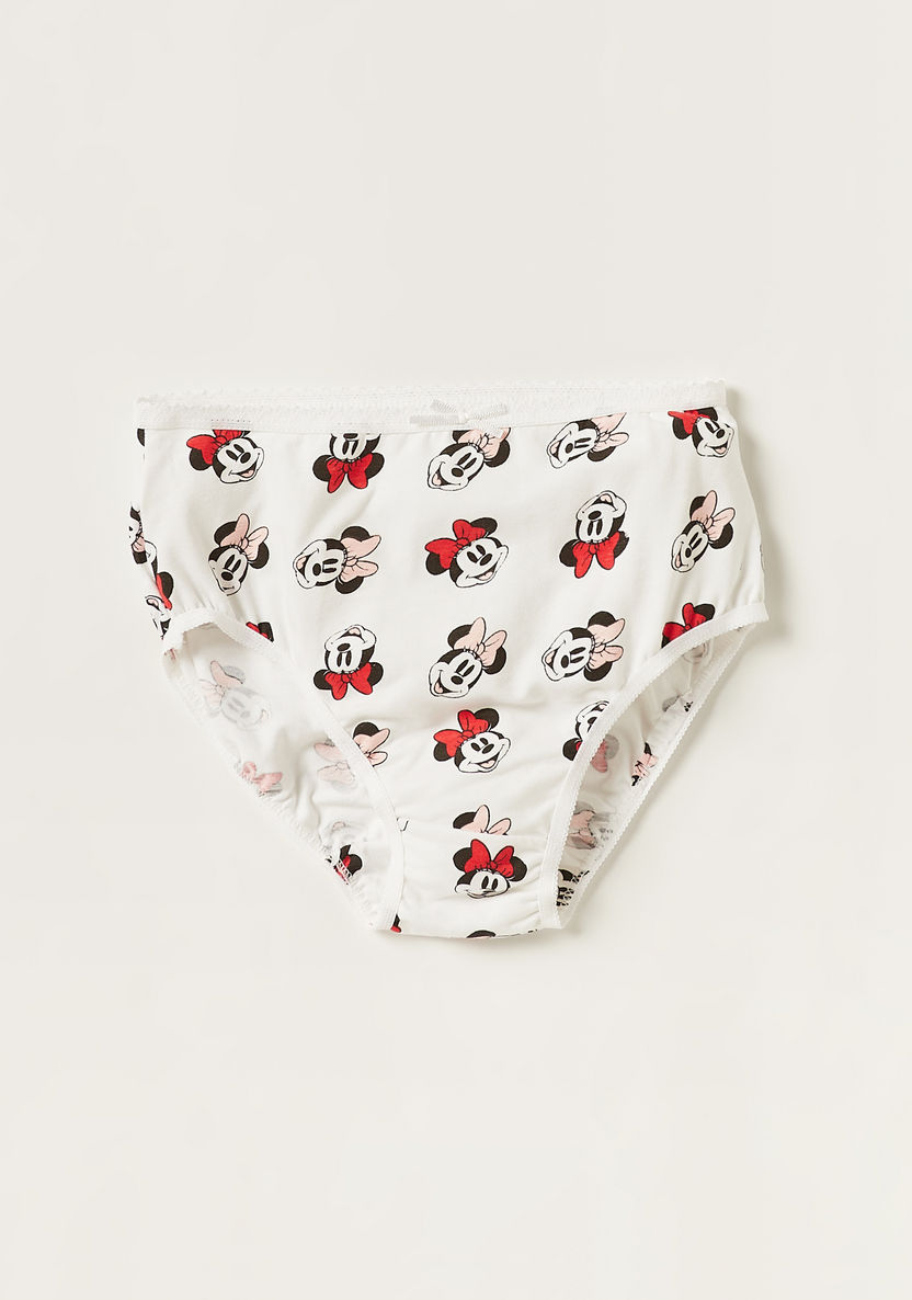 Disney Minnie Mouse Print Brief with Elasticated Waistband - Set of 3-Panties-image-3