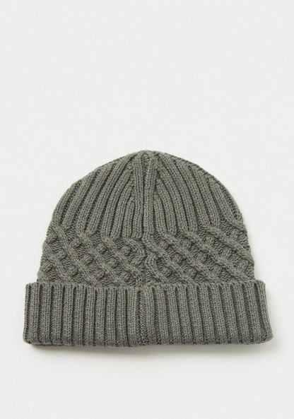 Juniors Cable Knitted Beanie-Caps-image-0