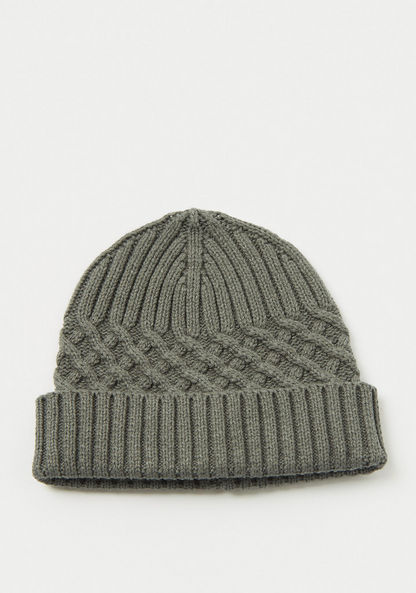 Juniors Cable Knitted Beanie-Caps-image-2