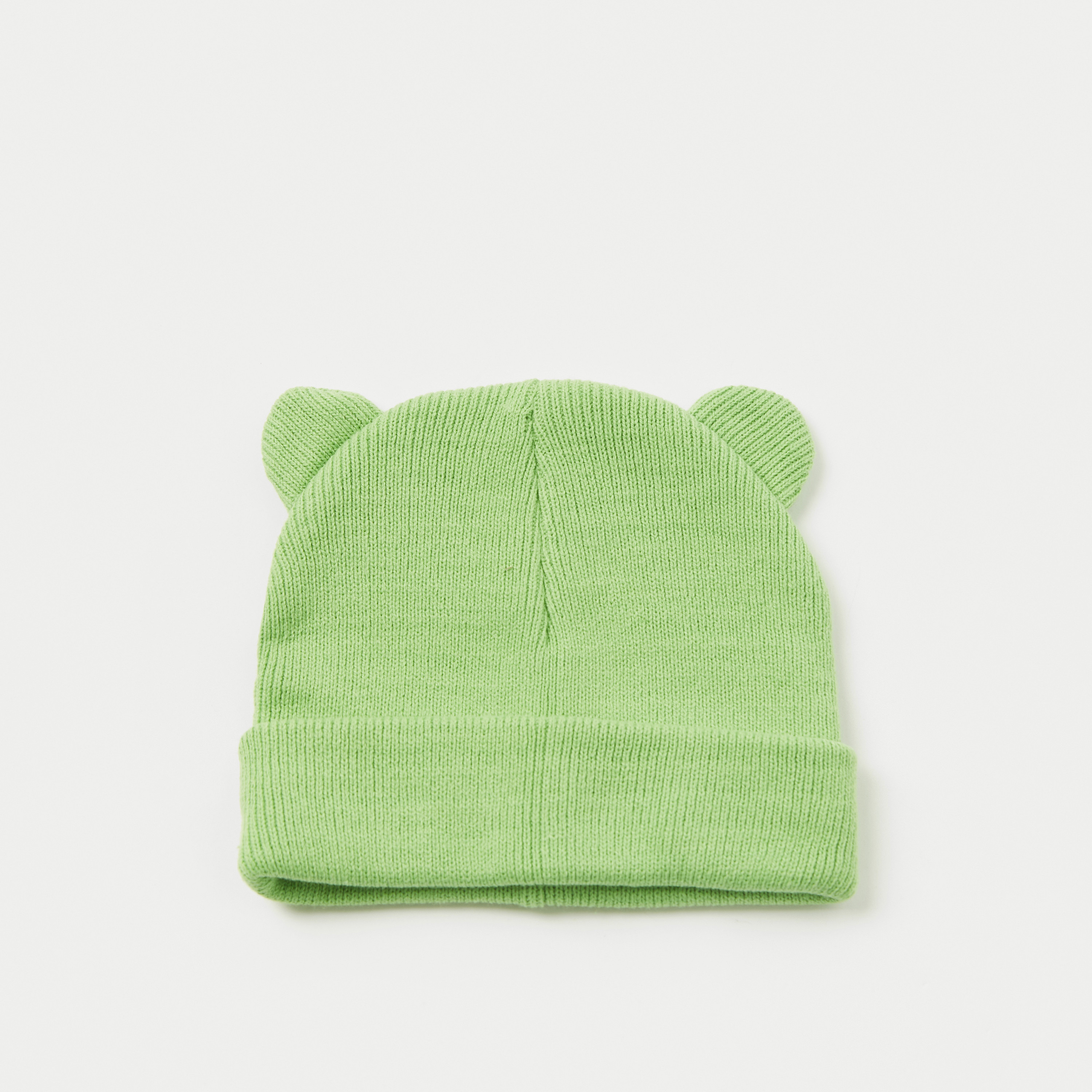 Juniors Solid Beanie Cap with Ear Accents-baby-boys-accessories-caps-image-1