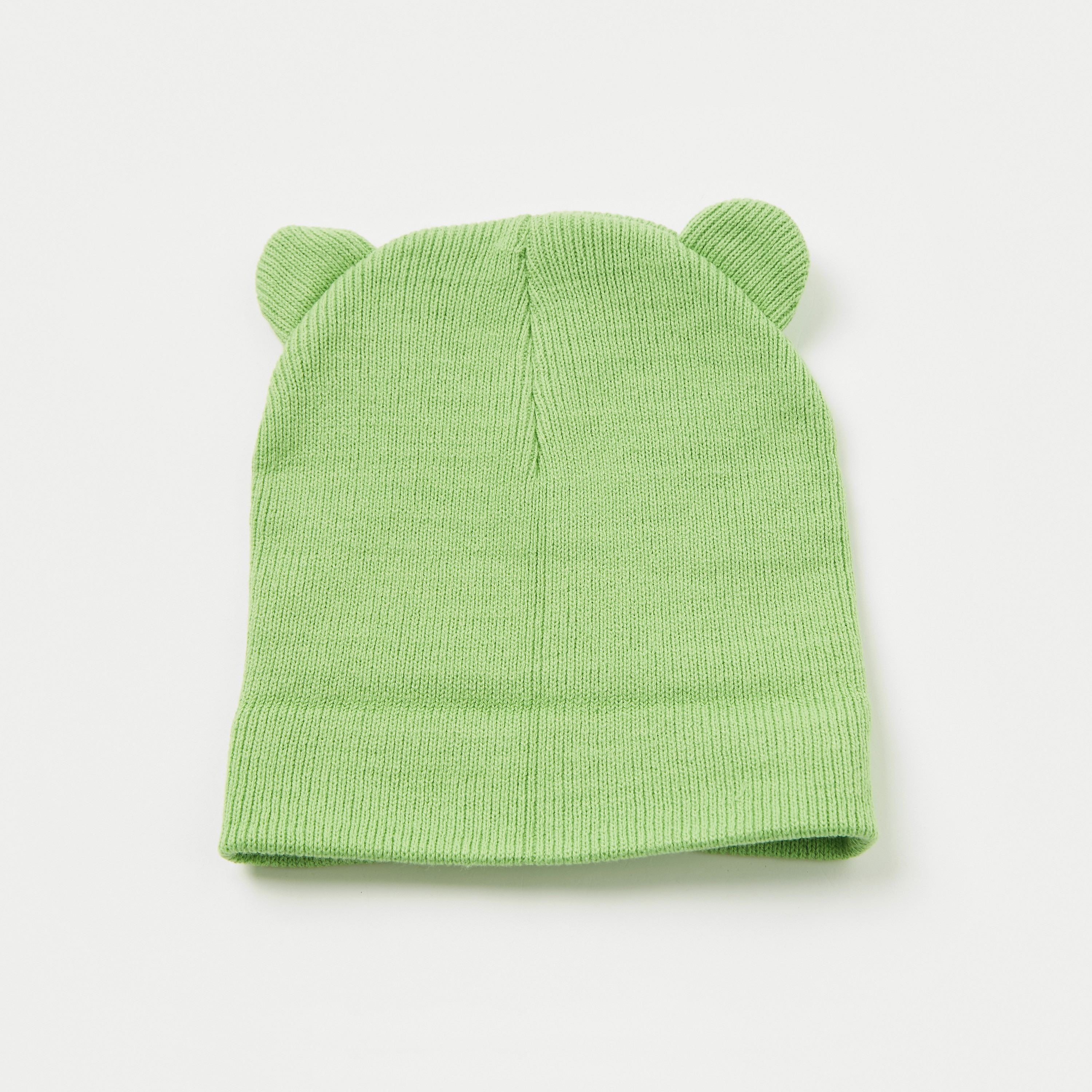 Juniors Solid Beanie Cap with Ear Accents-baby-boys-accessories-caps-image-3