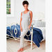 JoJo Maman Bebe Maternity Plain Sleeveless Top with Striped Jog Pants-Nightwear-thumbnail-3
