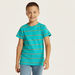 Juniors Striped Crew Neck T-shirt with Short Sleeves-T Shirts-thumbnail-0