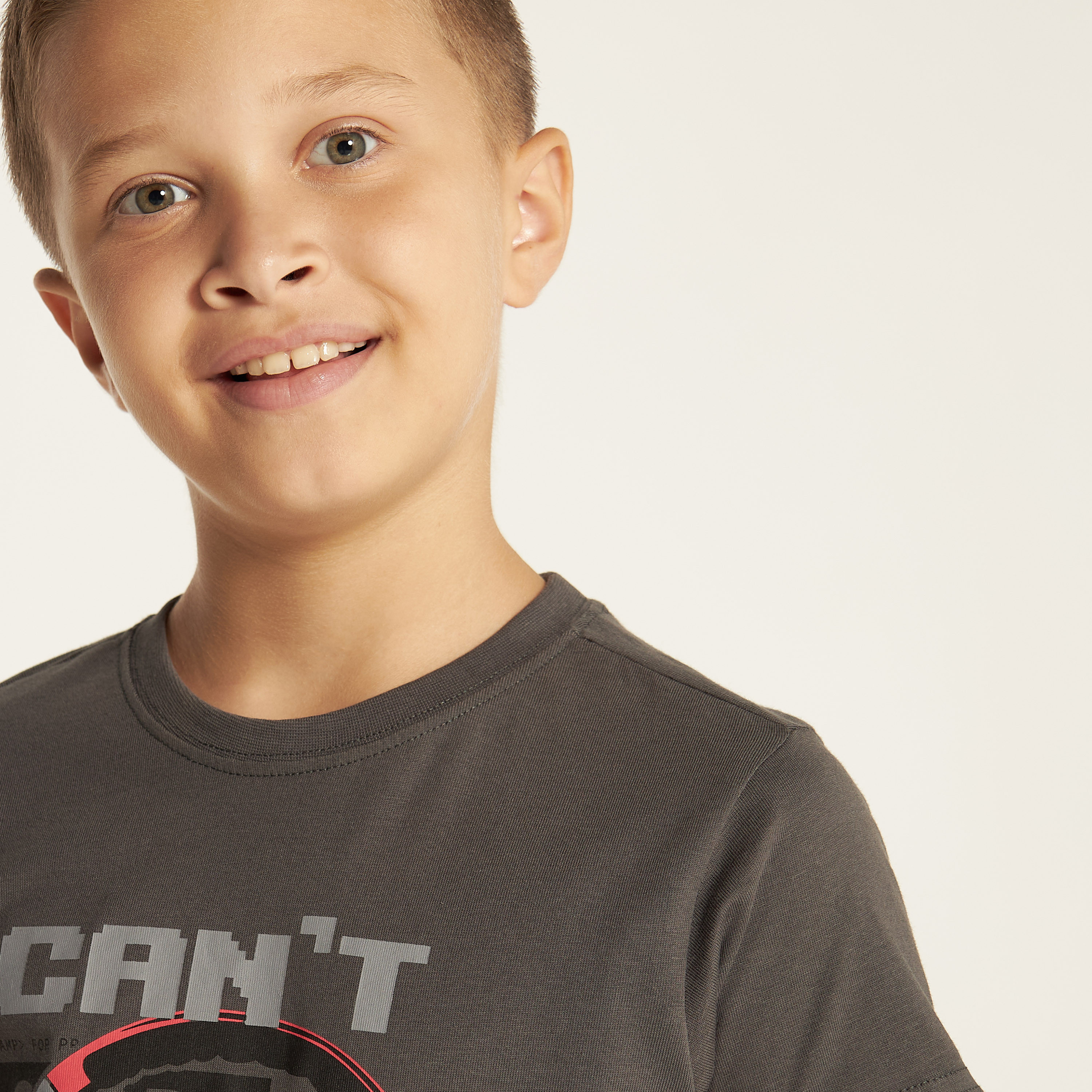 Juniors Typographic Print T-shirt with Crew Neck and Short Sleeves-boys-clothing-tshirtsandpolos-image-3