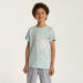 Juniors Printed Crew Neck T-shirt with Short Sleeves-T Shirts-thumbnail-2