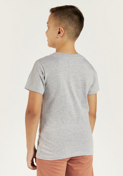 Juniors Gamer Print Crew Neck T-shirt with Short Sleeves
