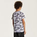 Juniors Tropical Print T-shirt with Crew Neck and Short Sleeves-T Shirts-thumbnail-4