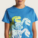 Juniors Dinosaur Print T-shirt with Crew Neck and Short Sleeves-T Shirts-thumbnailMobile-2