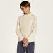Juniors Solid Turtle Neck T-shirt with Long Sleeves-T Shirts-thumbnail-1