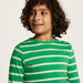 Juniors Striped Crew Neck T-shirt with Long Sleeves-T Shirts-thumbnail-2