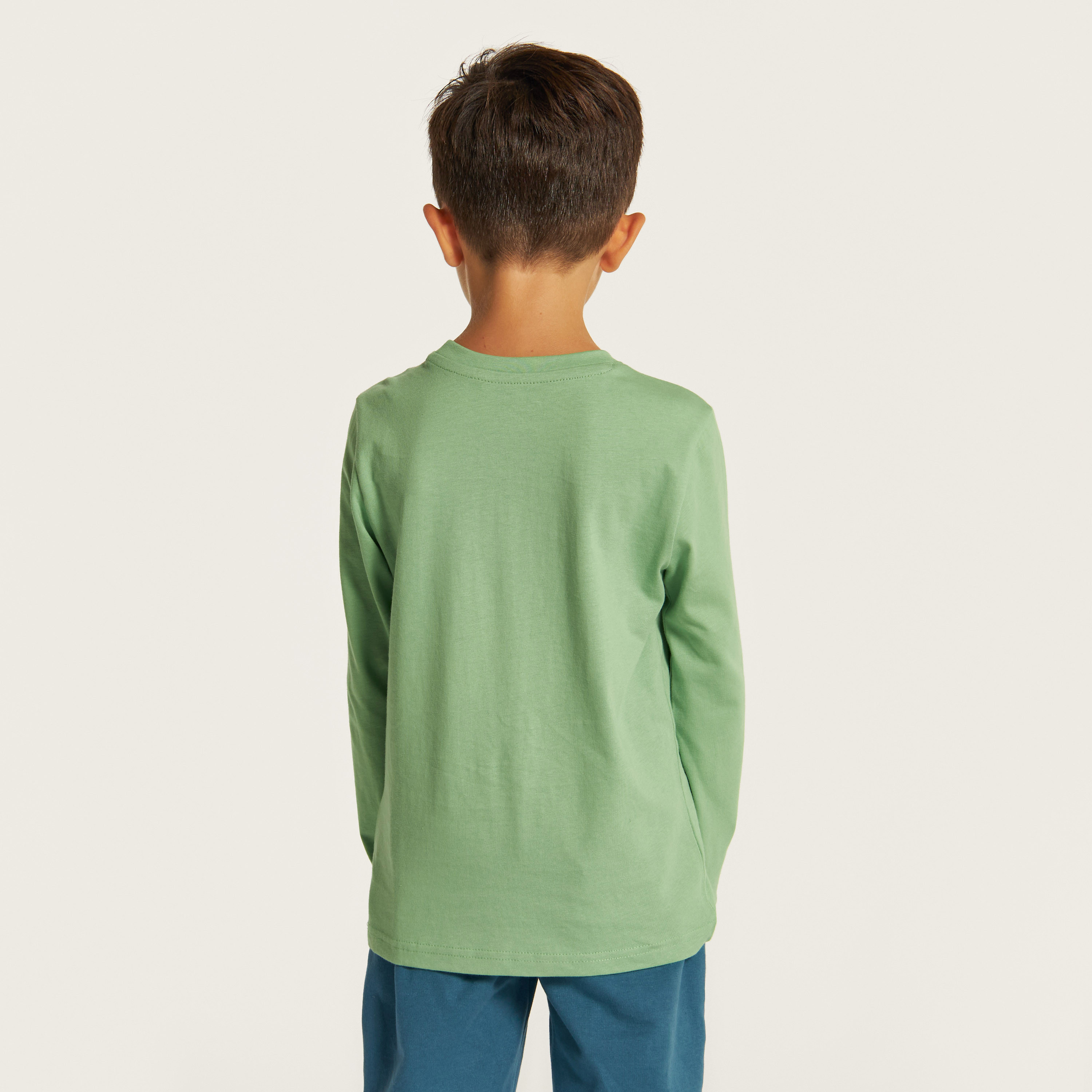 Juniors Skateboard Graphic Print T-shirt with Long Sleeves and Crew Neck-boys-clothing-tshirtsandpolos-image-4