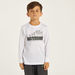 Juniors Skateboard Graphic Print T-shirt with Long Sleeves and Round Neck-T Shirts-thumbnail-0