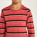 Juniors Striped T-shirt with Long Sleeves and Crew Neck-T Shirts-thumbnailMobile-2