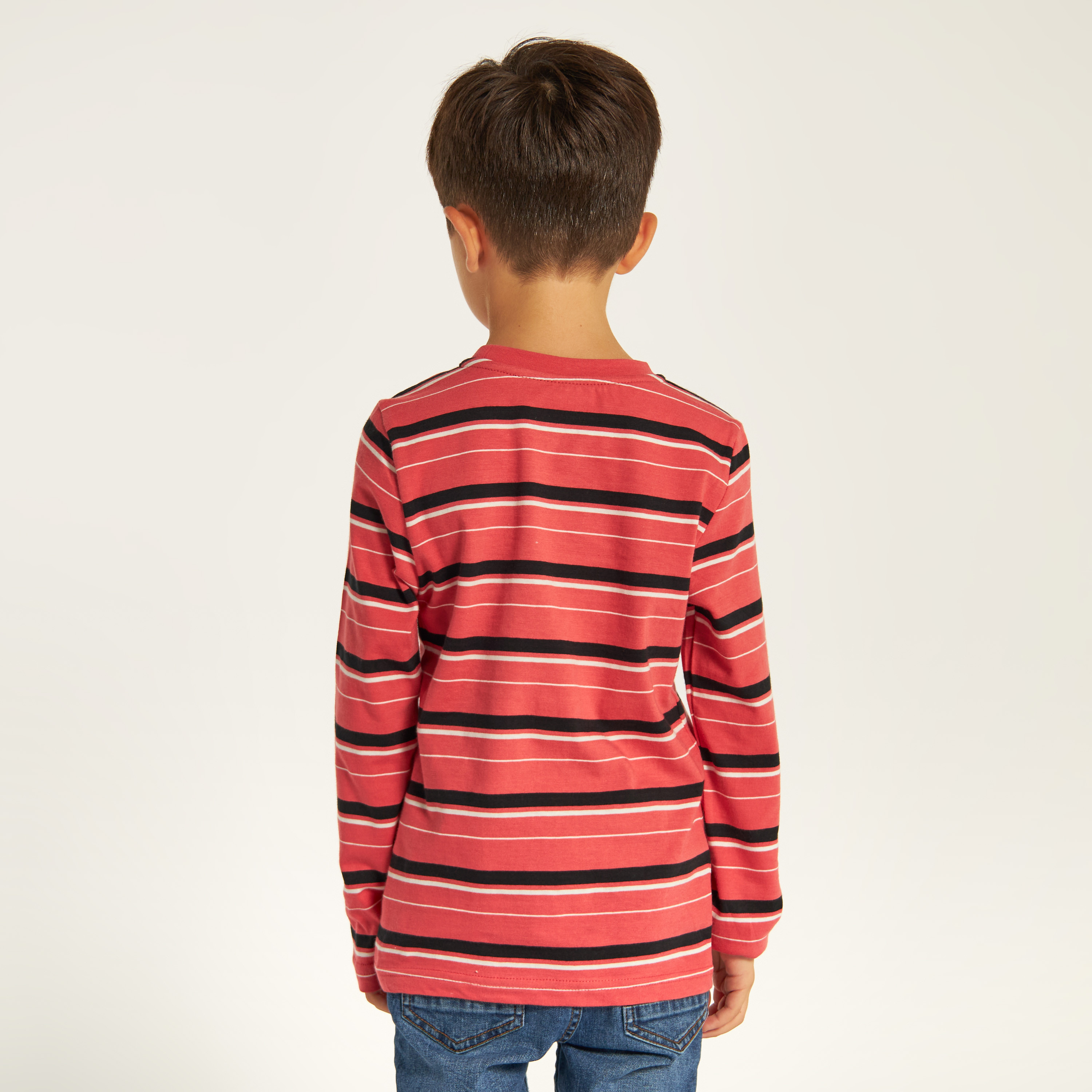 Juniors Striped T-shirt with Long Sleeves and Crew Neck-boys-clothing-tshirtsandpolos-image-4