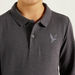 Juniors Solid Polo T-shirt with Long Sleeves-T Shirts-thumbnailMobile-2
