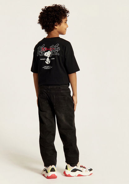 Juniors Solid Jeans with Drawstring Closure and Pockets-Jeans-image-3