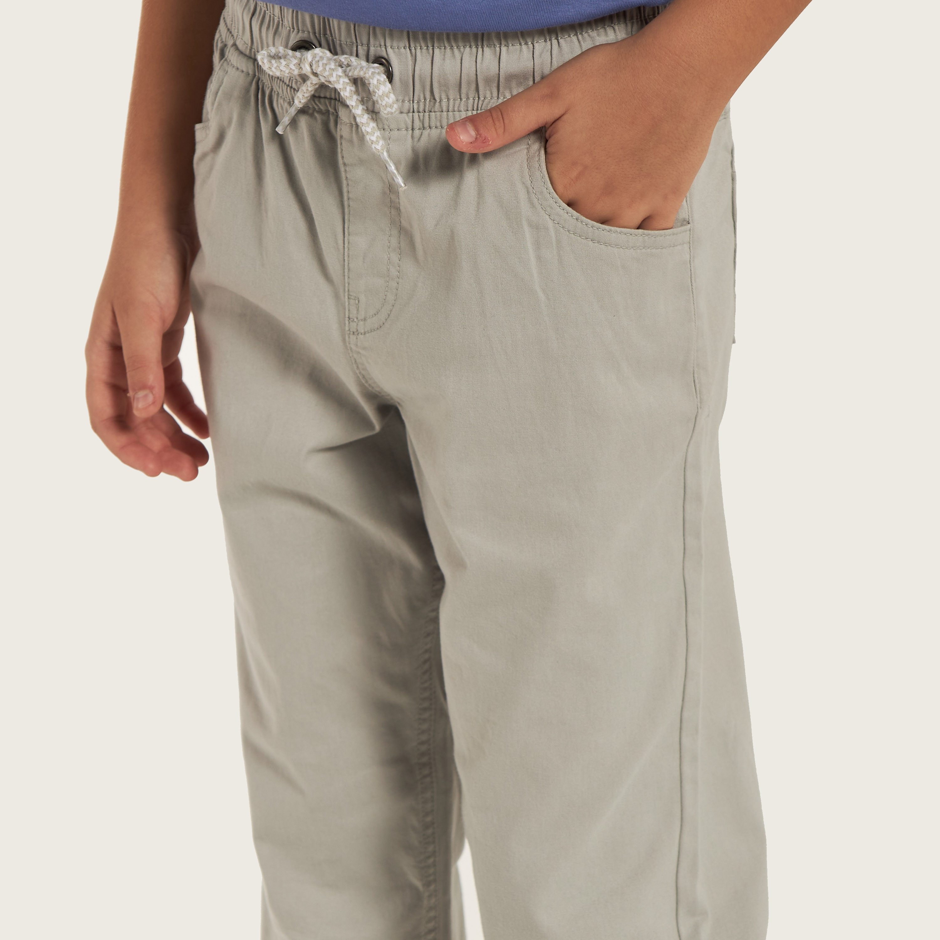 Juniors Solid Pants with Drawstring Closure-boys-clothing-bottoms-trousers-image-3