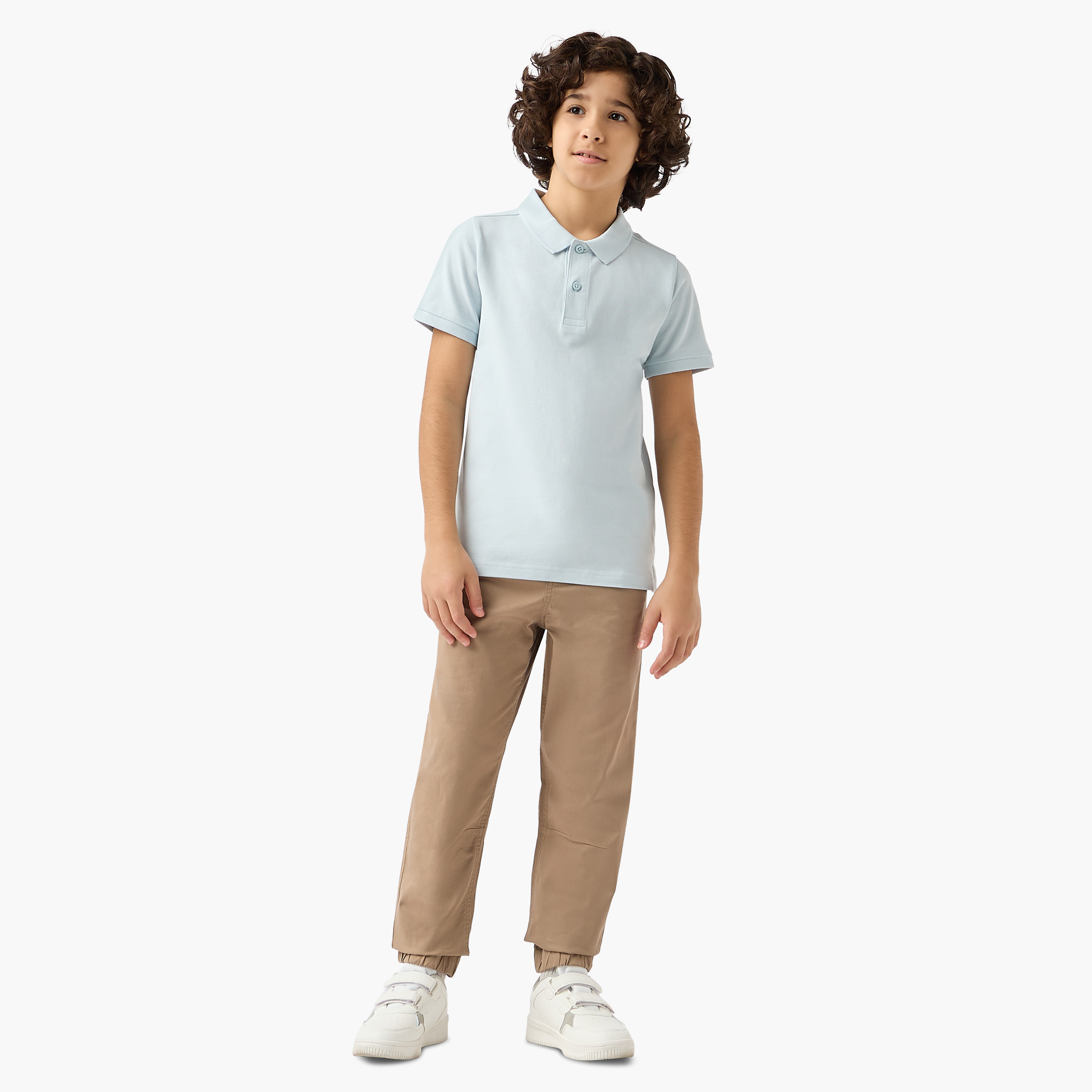 Juniors Solid Pants with Drawstring Closure and Pockets-boys-clothing-bottoms-trousers-image-2