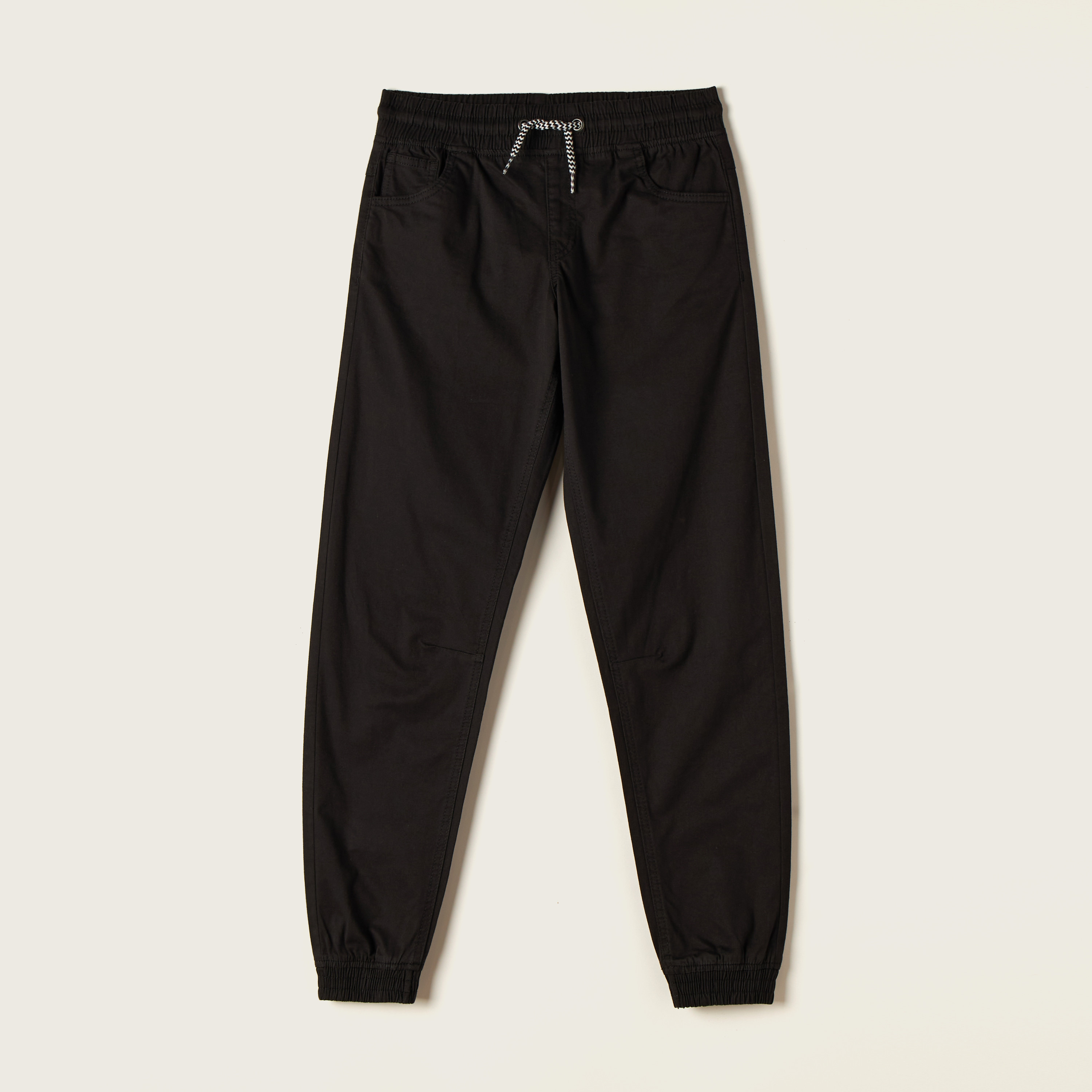 Juniors Solid Pants with Drawstring Closure-boys-clothing-bottoms-trousers-image-1